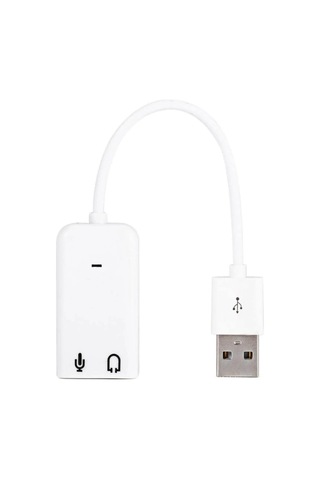 Tr Usb Ses Kartı 7.1 Kanallı 3.5mm Mikrofon Çevirici Dönüştürücü Adaptör Harici Kablolu 4505