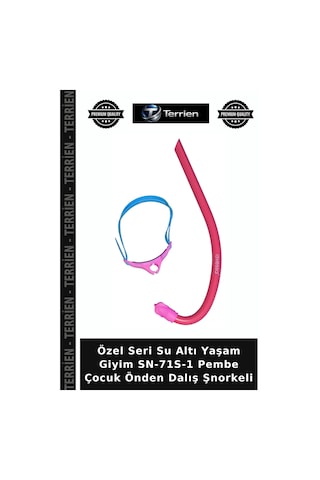Özel Seri Su Altı Yaşam Giyim Sn-71s-1 Pembe Çocuk Önden Dalış Şnorkeli
