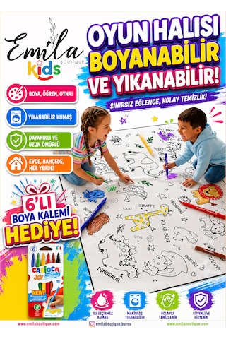 Emila Kids Oyun Halısı 100x150 CM
