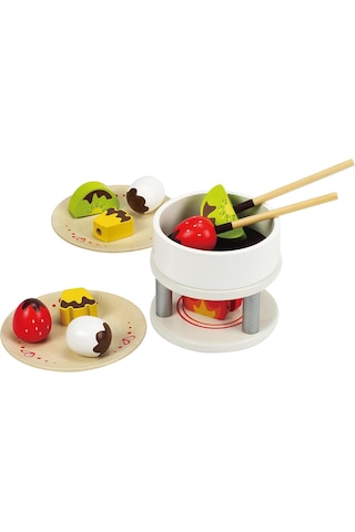 Küçük Gurme Şefin Ahşap Çikolatalı Föndü Sunum Seti Oyuncağı