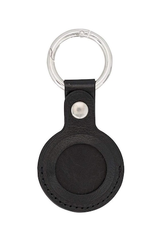 Bloompaw Noir Hakiki Deri Airtag Kılıfı Siyah