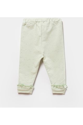 Biorganic Tiny Birds Patiksiz Bebek Pantolonu 57876 Ekru - Yeşil