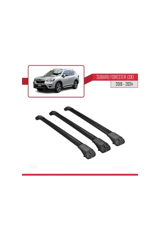 Subaru Forester Sk 2019 Ve Sonrası İle Uyumlu Ace-1 Ara Atkı Tavan Barı Siyah 3 Adet Bar