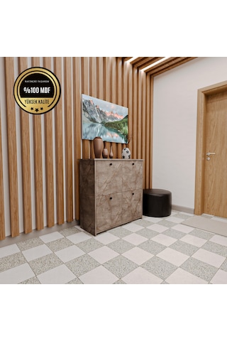 Dekorfim DF08103GD MDF Antre Hol Ayakkabılık Ayakkabı Dolabı