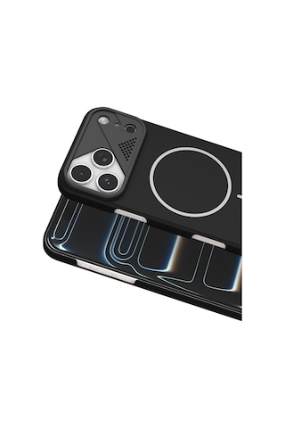Joko - 172 - Apple Apple iPhone Uyumlu 17 Pro Max Export Magsafe Kapak - Glblseme - - Siyah Sıyah