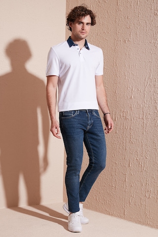 Buratti % 100 Pamuk Düğmeli Regular Fit Erkek Polo Yaka T Shirt 5902134 Beyaz