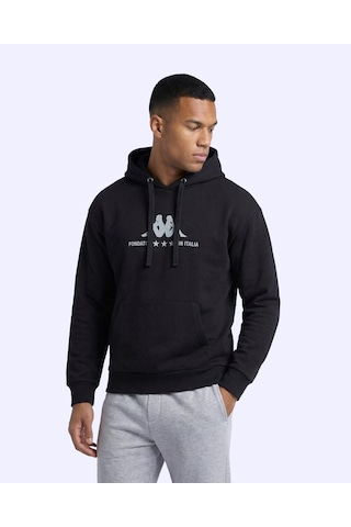 Kappa Fontado Hodie Erkek Siyah Regular Hoodie