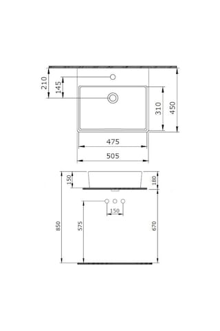 Bocchi Milano Lavabo 50 CM Parlak Siyah 1216-005-0126