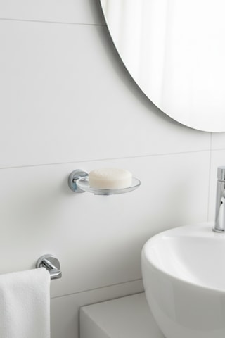 Paslanmaz Krom Duvar Tipi Sabunluk Banyo-lavabo Dübel-vida Krom