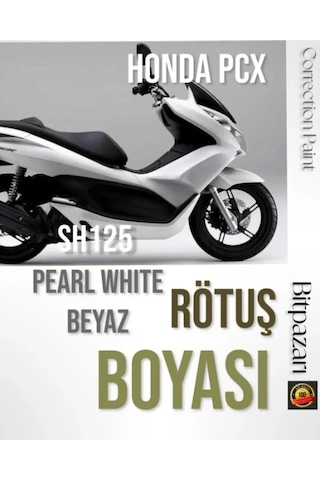 Honda Forza250/750 Pcx125 Sh125 Uyumlu Beyaz White Pearl - Rötüş Boyası 20+20 Ml Çift Şişe