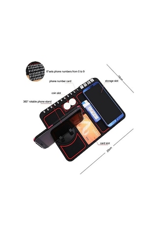 Çok Fonksiyonlu Araç Içi Torpido Kaydırmaz Telefon Tutucu Aparat