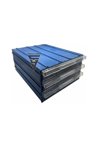 Sembol 515 Plastik Üç Çekmeceli Kutu 340x260x150mm 6 Adet