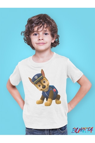 Bumeta Paw Petrol Chase Karakter Characters Çocuk Tişört T-shirt Beyaz