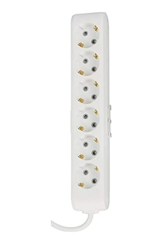 6'lı Topraklı Kablolu Priz - 3 Metre Uzunluk 0