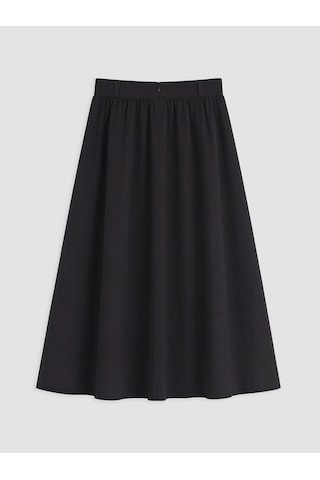 Lcw Modest Siyah Beli Lastikli Poplin Kloş Etek