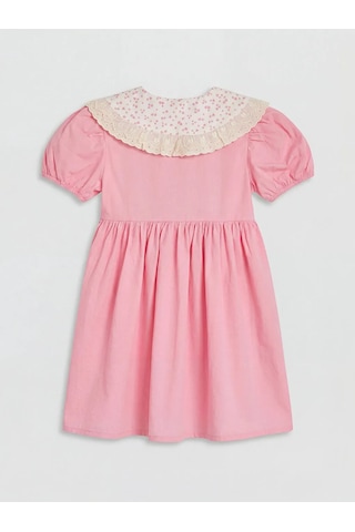 Lc Waikiki Pembe Bebe Yaka Kız Çocuk Elbise
