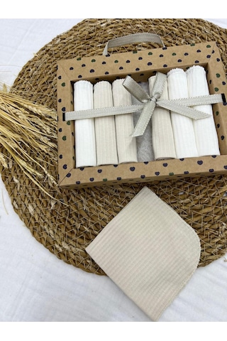 Desenli Penye Bebek Ağız Mendili 7'li 2025 Mö092