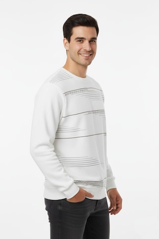 Baglan Erkek Sıfır Yaka Sweatshirt Bgl-st04863 Ekru