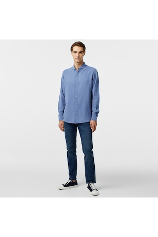 Nautica Erkek Mavi Classic Fit Gömlek Çizgili W37232t Mavi