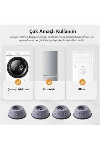 Gürültü Engelleyici,titreşim Önleyici Kaymaz Stoper Seti 8'li