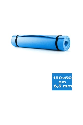 Mobee 6,5mm Mavi Taşıma Askılı Kamp Matı 150x50cm Mavi