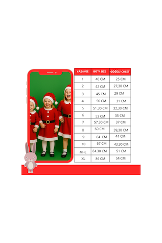 Parti Selesi Kız Çocuk Noel Elbise Noel Baba Kıyafeti Noel Kostümü Yılbaşı Yeni Yıl Kırmızı