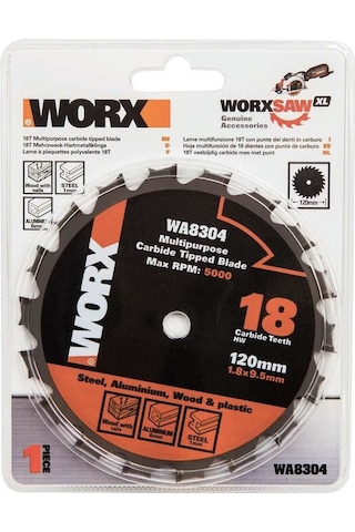 Worx Wa8304 120x9,5mm Metal, Ahşap, Pvc, Alüminyum Kesme, Elmas Daire Testere Bıçağı Fr Wa8304