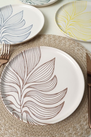 Keramika Leaf Harmony Nordıc Pasta Tabağı 22 Cm 4 Adet / 22974-77 Çok Renkli