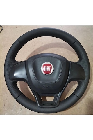 Fiat Doblo 2016 Sonrası Araca Özel Dikmeli Direksiyon Kılıfı Spor Model Siyah