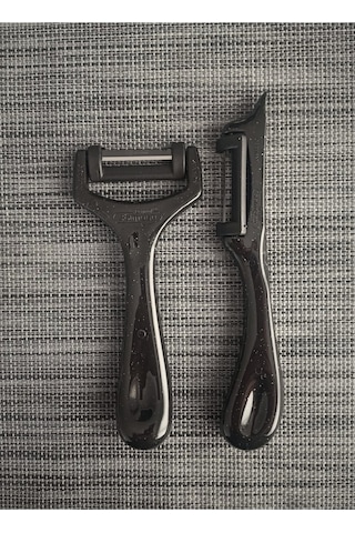 Solingen Yan Ve Düz Soyacak 2'Li Siyah Çok Renkli