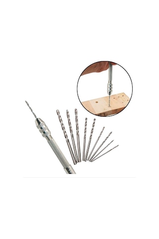 Çift Başlı El Matkabı 6 Adet Hss Matkap Ucu Seti Pim Mengenesi