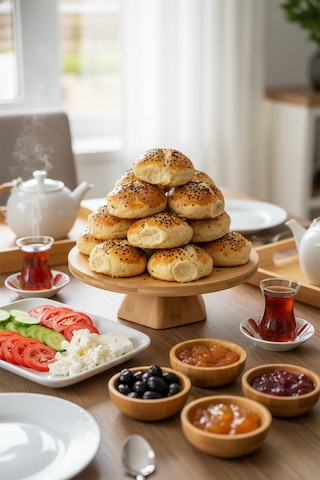 Bambum Fiesta - Ayaklı Dönen Servis Tabağı 33cm