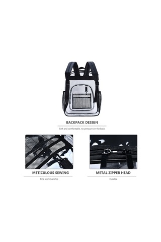 Skycity Şeffaf Pvc Materyalli Su Geçirmez Gezgin Çift Omuzlu Büyük Kapasiteli Sırt Çantası Mor Mor