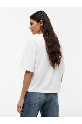 Tommy Hilfiger Classıc Scrıpt Trapeze Tee Kadın Beyaz T-shirt - Ww0ww50948