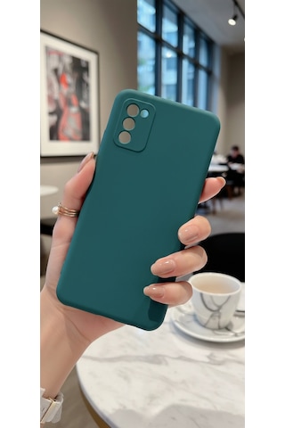 Samsung Galaxy A02s Uyumlu İçi Kadife Kamera Korumalı Renkli Silikon Kılıf