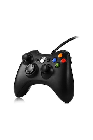 Xbox 360 Gamepad Joystick Kablolu Oyun Kolu Pc-360 Uyumlu Siyah