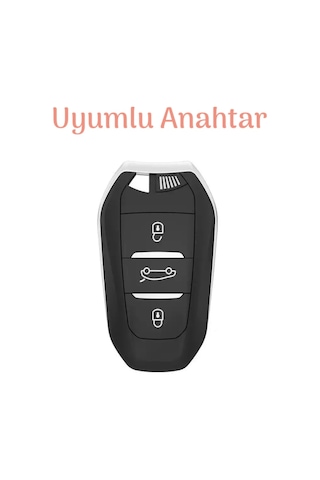 Gma Keys Opel Grandland Corsa F Kasa Astra H Anahtar Kılıfı Sustasız Model Siyah/gümüş