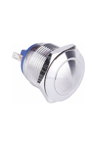16mm Metal Panel Montaj Yuvarlak Kafa Push Buton NO DC 6A 12V AC 3A 250V IP67 Su Geçirmez Düğme