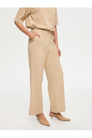 Cep Detaylı Wide Leg Fit Viskon Pantolon S26pnt027 Us26pnt02734 Bej