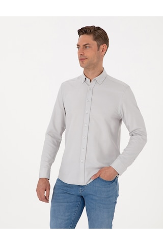 Pierre Cardin Erkek Gri Gömlek Desenli 50311487-vr024 Gri
