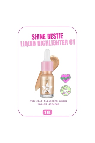 Callista Shine Bestie Highlighter Işıltılı Likit Aydınlatıcı - 01 Glam Pixie