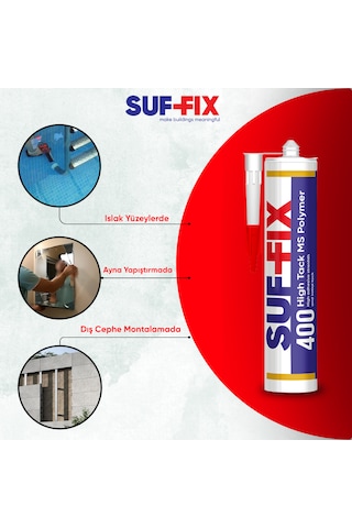 Suf-fix 400 High Tack Ms Polimer Montaj Yapıştırıcısı 290ml Süper Güçlü Tut Ve Bırak