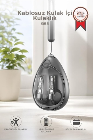 Özel Seri Bluetooth Kulaklık G65 Siyah Müzik Oyun Mobil