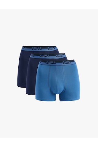 Koton Pamuklu Baskı Detaylı 3'lü Boxer Seti Lacivert 6slm90042mk