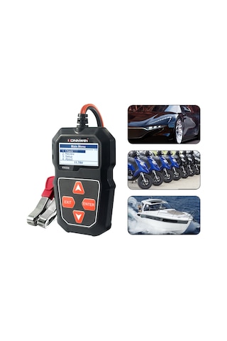 Yuntech01 Konnweı Kw208 Plastik Siyah Araba Aküsü Yük Test Cihazı