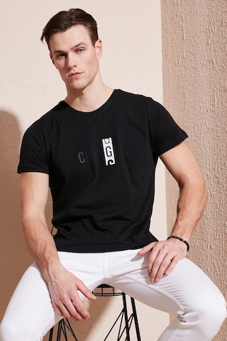 Buratti Pamuklu Slim Fit Bisiklet Yaka Erkek T Shirt 541Change24 Siyah