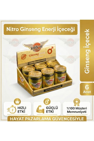 Nitro Ginsengli +18 Performans Enerji İçeceği - 6 Adet Set Gizli Gönderim