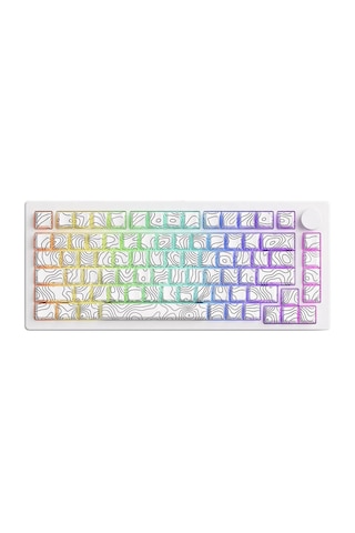 Akko Monsgeek M1 V5 Contour Lines Beyaz V3 Piano Pro Switch RGB Kablosuz Mekanik Oyuncu Klavye
