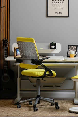 Creo Mobili Yükseklik Ayarlı Vega Plus Çalışma Sandalyesi, Ofis Ve Bilgisayar Koltuğu Sarı/sarı Gri