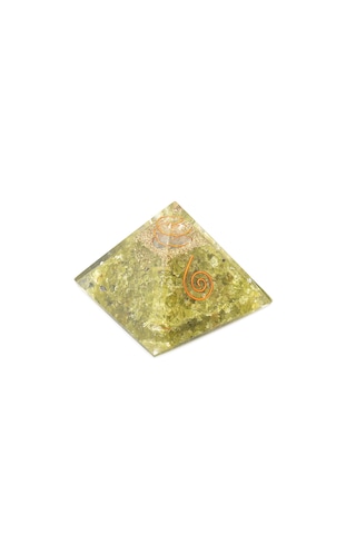 Hakiki Doğal Peridot Olivin Taşlı Orgonit Piramit